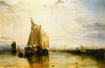 水彩大师 William Turner_1818 Dort ou Dordrecht le Paquebot Dort arrivant de Rotterdam accalminé